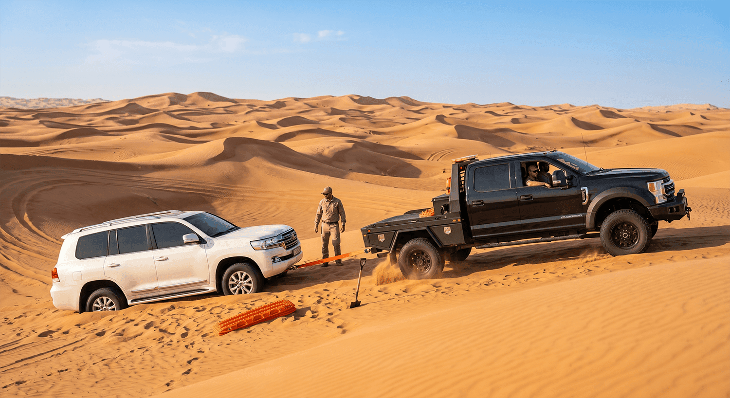 SUV Recovery from soft sand